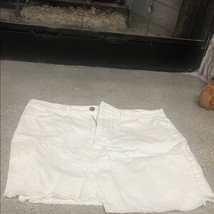 Forever 21 White Denim Skirt